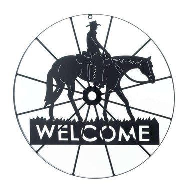 Cowboy Wheel Welcome Sign - The Fox Decor
